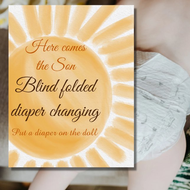 Hier kommt das Son Sunshine Boy Baby Shower Game Poster (Von Creator hochgeladen)