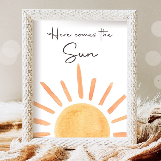 Hier kommt das Sun Boho Little Sunshine Party Poster (Von Creator hochgeladen)