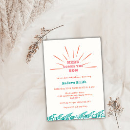 Hier kommt der Beach Summer mit der Son Baby Dusch Einladung