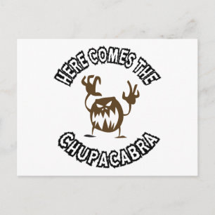 Hier kommt der Chupacabra Postkarte