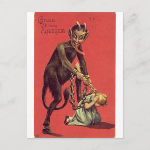 Hier kommt der Krampus! 2 Postkarte