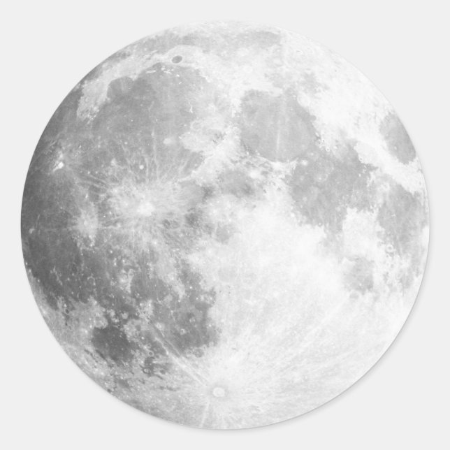 Hier kommt der Mond / Vollmond Aufkleber (Vorderseite)