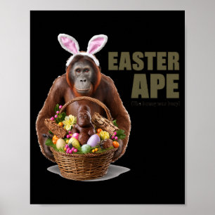 Hier kommt der Osteraffe  Poster
