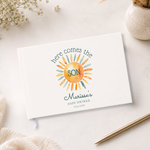 Hier kommt der Sohn Baby Boy Shower Gästebuch