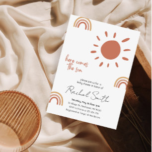 Hier kommt der Sohn Baby Dusche Einladung