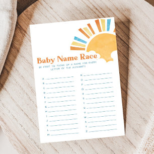 Hier kommt der Sohn Baby Shower Babynamen-Ratespie