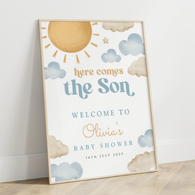 Hier kommt der Sohn Baby Shower Poster (Von Creator hochgeladen)