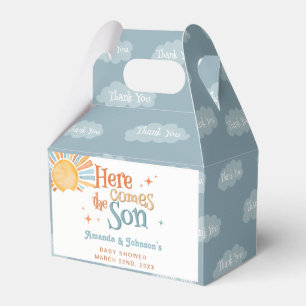 Hier kommt der Sohn Baby Shower Sonne Danke Geschenkschachtel