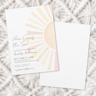 Hier kommt der Sohn Boho Sun Baby Shower Einladung