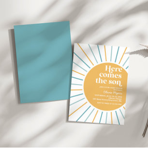 Hier kommt der Sohn Boho Sunshine Baby Shower Einladung
