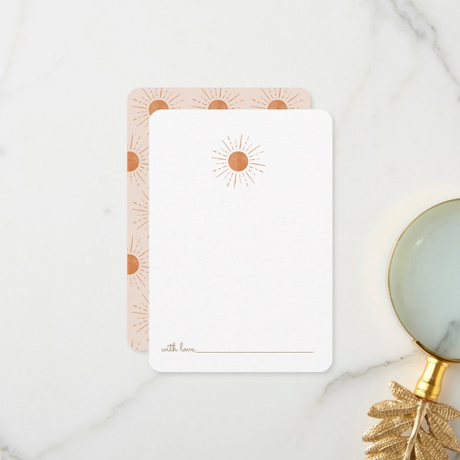 Hier kommt der Sohn Burnt Orange Sun Time Capsule Dankeskarte (Von Creator hochgeladen)