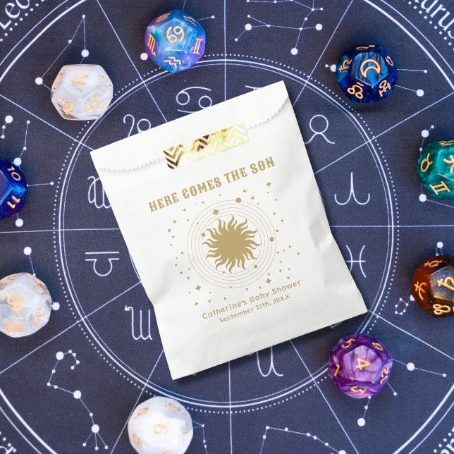 Hier kommt der Sohn | Celestial Baby Shower Geschenktütchen (Von Creator hochgeladen)