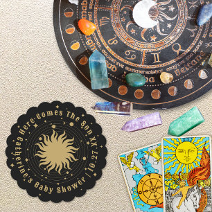 Hier kommt der Sohn   Celestial Baby Shower Untersetzer
