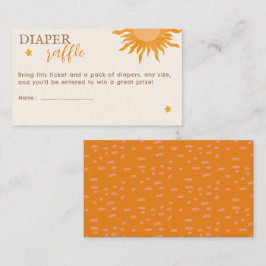 Hier kommt der Sohn Diaper Raffle Baby Dusche Begleitkarte