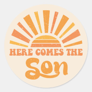 Hier kommt der Sohn Gottes I (Jesus) Runder Aufkleber