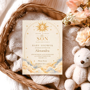 Hier kommt der Sohn - Himmlische Babyparty bei Son Einladung