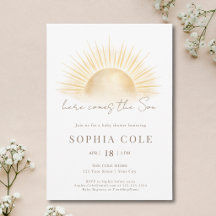 Hier kommt der Sohn Junge Baby Shower