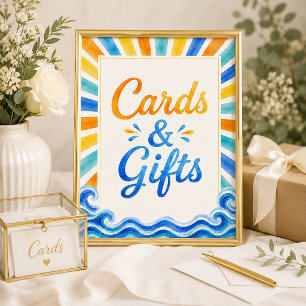 Hier kommt der Sohn Karten & Geschenke Baby Shower Poster