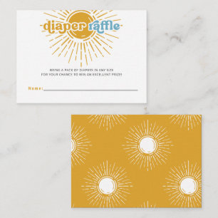 Hier kommt der Sohn Retro Baby Dusche Windel Raffl Begleitkarte