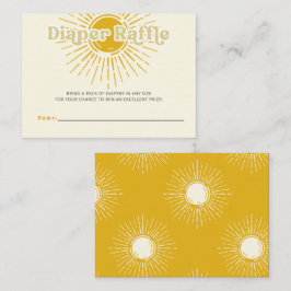 Hier kommt der Sohn Retro Baby Dusche Windel Raffl Begleitkarte