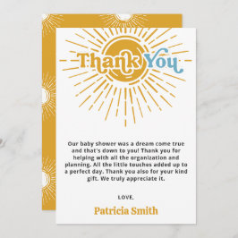 Hier kommt der Sohn Retro Junge Dusche Dankeskarte