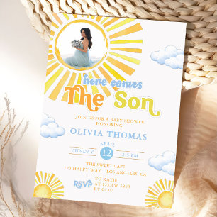 Hier kommt der Sohn Sonnenschein Baby Shower Einla Einladung
