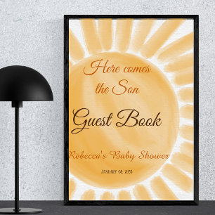 Hier kommt der Sohn Sonnenschein-Strahl Gast-Baby- Poster