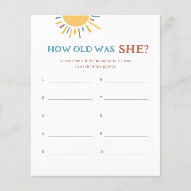 Hier kommt der Sohn, wie alt sie spielte (Vorderseite)