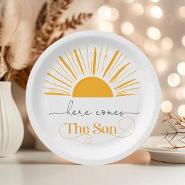 Hier kommt der Sohn zum Geburtstag Pappteller