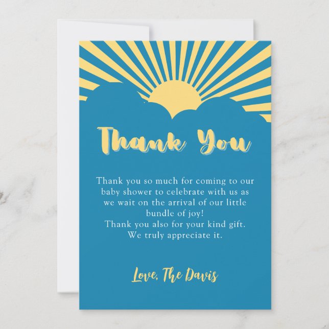 Hier kommt der Son Boho Sunshine Retro der 90er Einladung (Vorderseite)