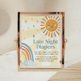 Hier kommt der Son Retro Spate Night Diapers Poster