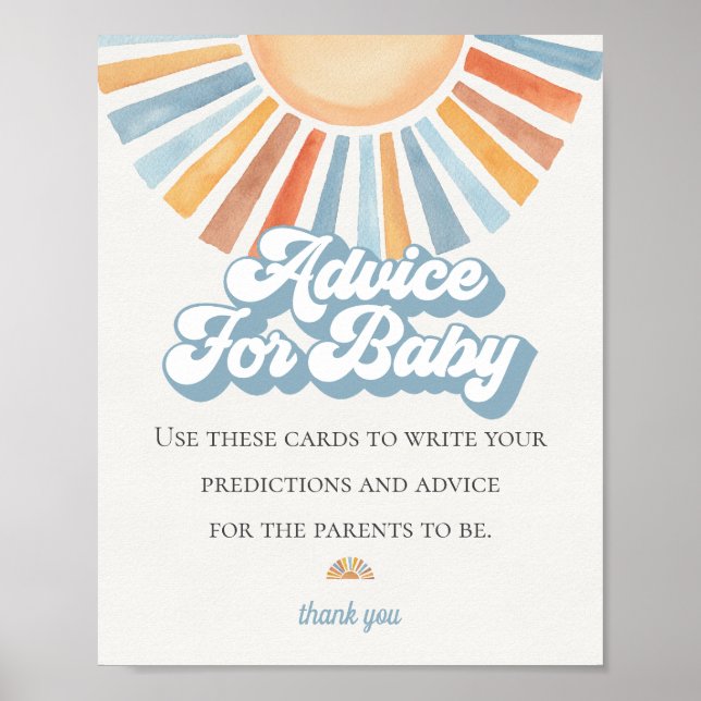 Hier kommt der Son Sunshine Advice für Baby Game Poster (Vorne)