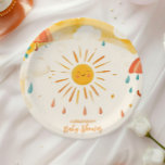 Hier kommt der sonnengelbe Sonnenschein Pappteller<br><div class="desc">Erhöhen Sie Ihre Feier mit Sunshine Gender Neutral Boho Sun Paper Teller! Diese Teller mit elegantem bohfarbenem Design in warmen, neutralen Tönen wie Beige, Terrakotta und Creme sorgen für ein modernes, geschlechtsneutrales Ambiente. Das minimalistische Sonnenmotiv eignet sich perfekt für Babyduschen, Geburtstage oder lässige Ansammlungen und verleiht dem Tisch eine Touch...</div>