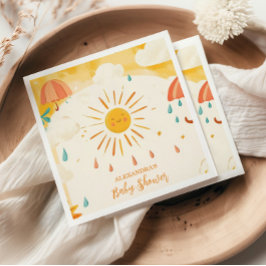 Hier kommt der sonnengelbe Sonnenschein Serviette