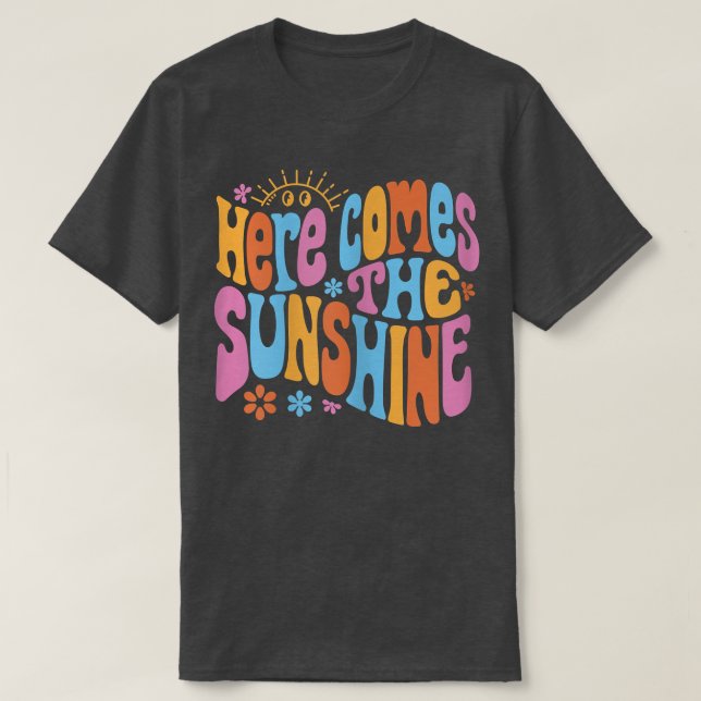 Hier kommt der Sonnenschein Spaß Happy Sun Summer  T-Shirt (Design vorne)