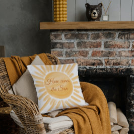 Hier kommt der Sonnenscheinstrahl-Ray von Sun Baby Kissen