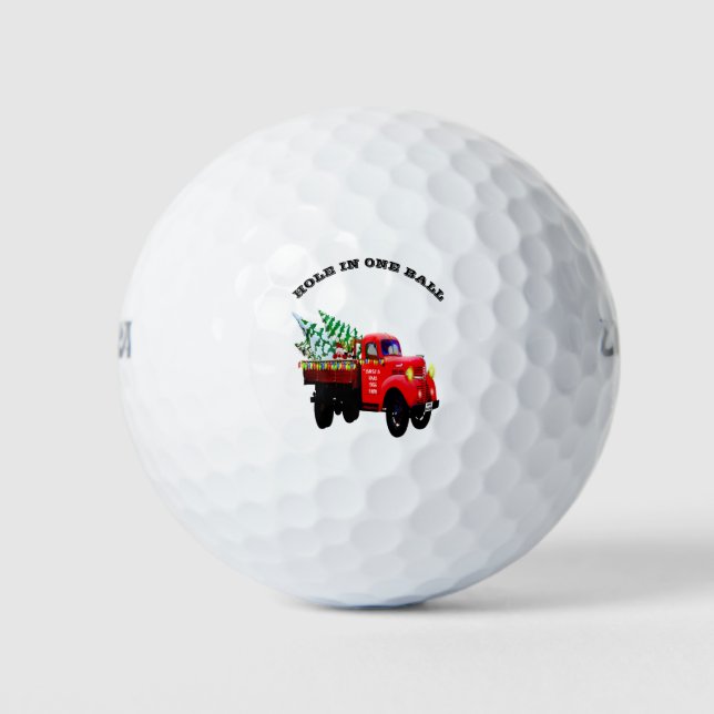 Hier kommt der Weihnachtsbaumstapler des Weihnacht Golfball (Vorderseite)