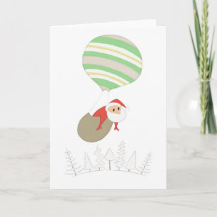 Hier kommt der Weihnachtsmann Notecard Feiertagskarte
