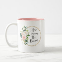 Hier kommt die Braut Blush Wasserfarbe Bloral