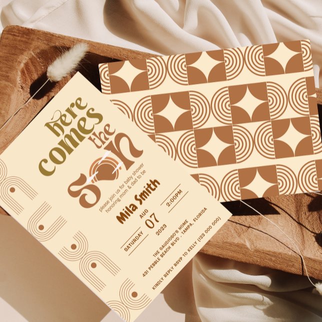 Hier kommt die Einladung der Son Baby Dusche (Von Creator hochgeladen)