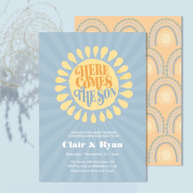 Hier kommt die Einladung der Son Baby Dusche (Von Creator hochgeladen)