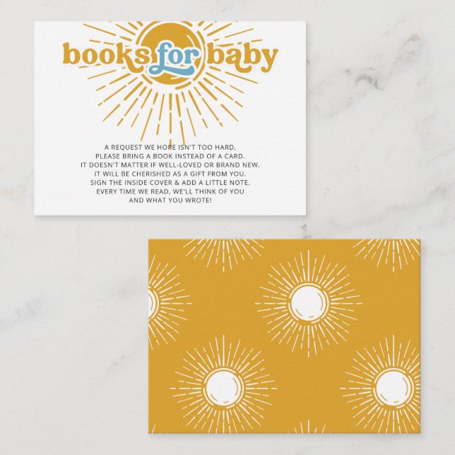 Hier kommt die Frage nach dem Sohn Retro Baby Show Begleitkarte (Vorne/Hinten)