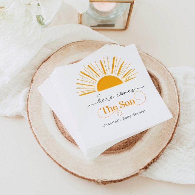 Hier kommt die kleine Babydusche Serviette (Von Creator hochgeladen)