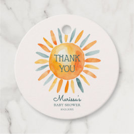 Hier kommt die Son Baby Boy Dusche Geschenkanhänger