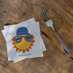 Hier kommt die Son Baby Boy Dusche Serviette