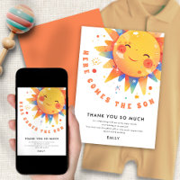 Hier kommt die Son Baby-Dusche dank Karte