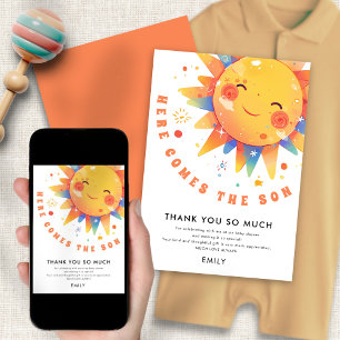 Hier kommt die Son Baby-Dusche dank Karte