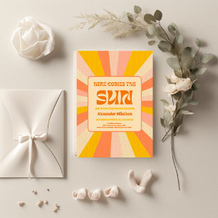 Hier kommt die Son Baby Dusche Einladung