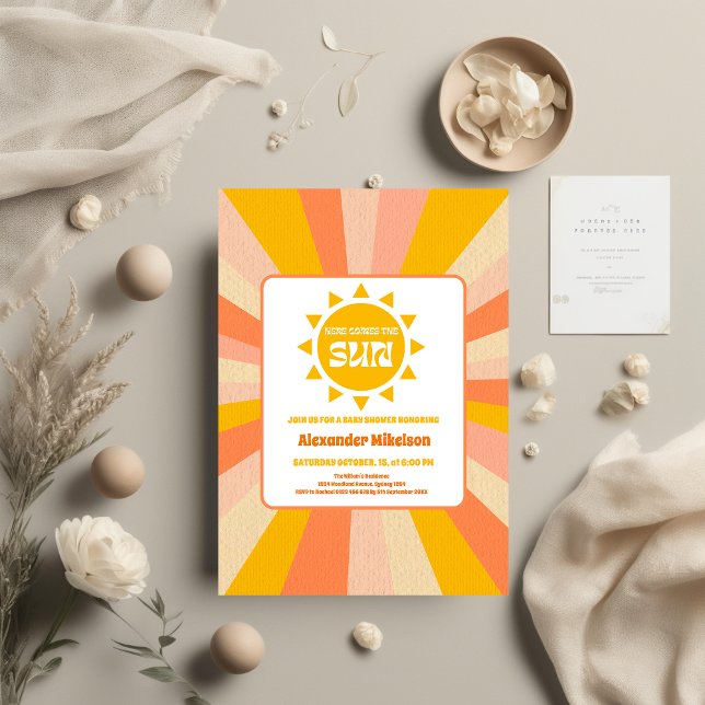 Hier kommt die Son Baby Dusche Einladung (Von Creator hochgeladen)