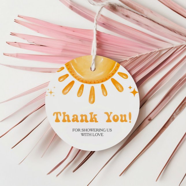 Hier kommt die Son Baby Dusche Geschenkanhänger (Von Creator hochgeladen)